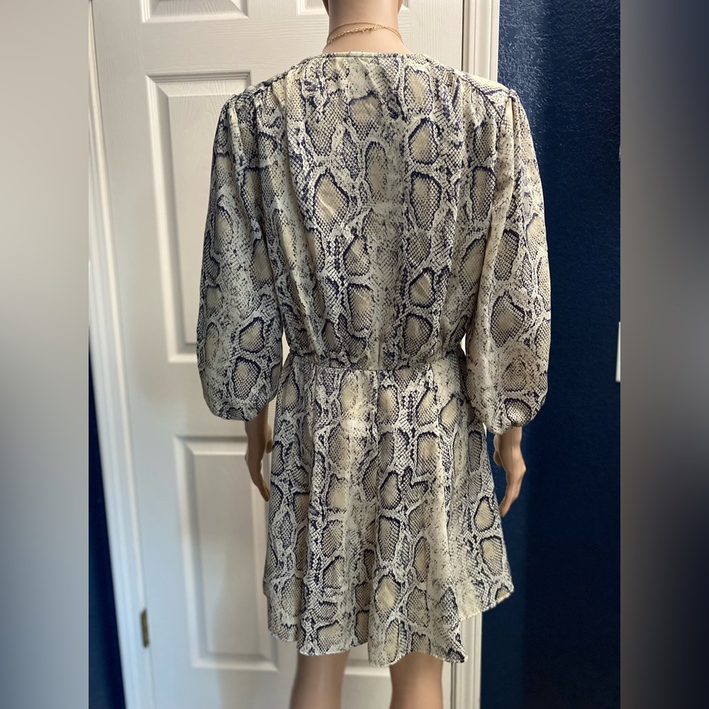 Zara Basic Snakeskin Print Top - image 4